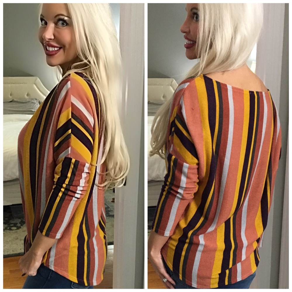 ❤️LAST 1! Super Soft Fall Colors Front Tie Top! - Picture 5 of 8